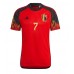 Günstige Belgien Kevin De Bruyne #7 Heim Fussballtrikot WM 2022 Kurzarm